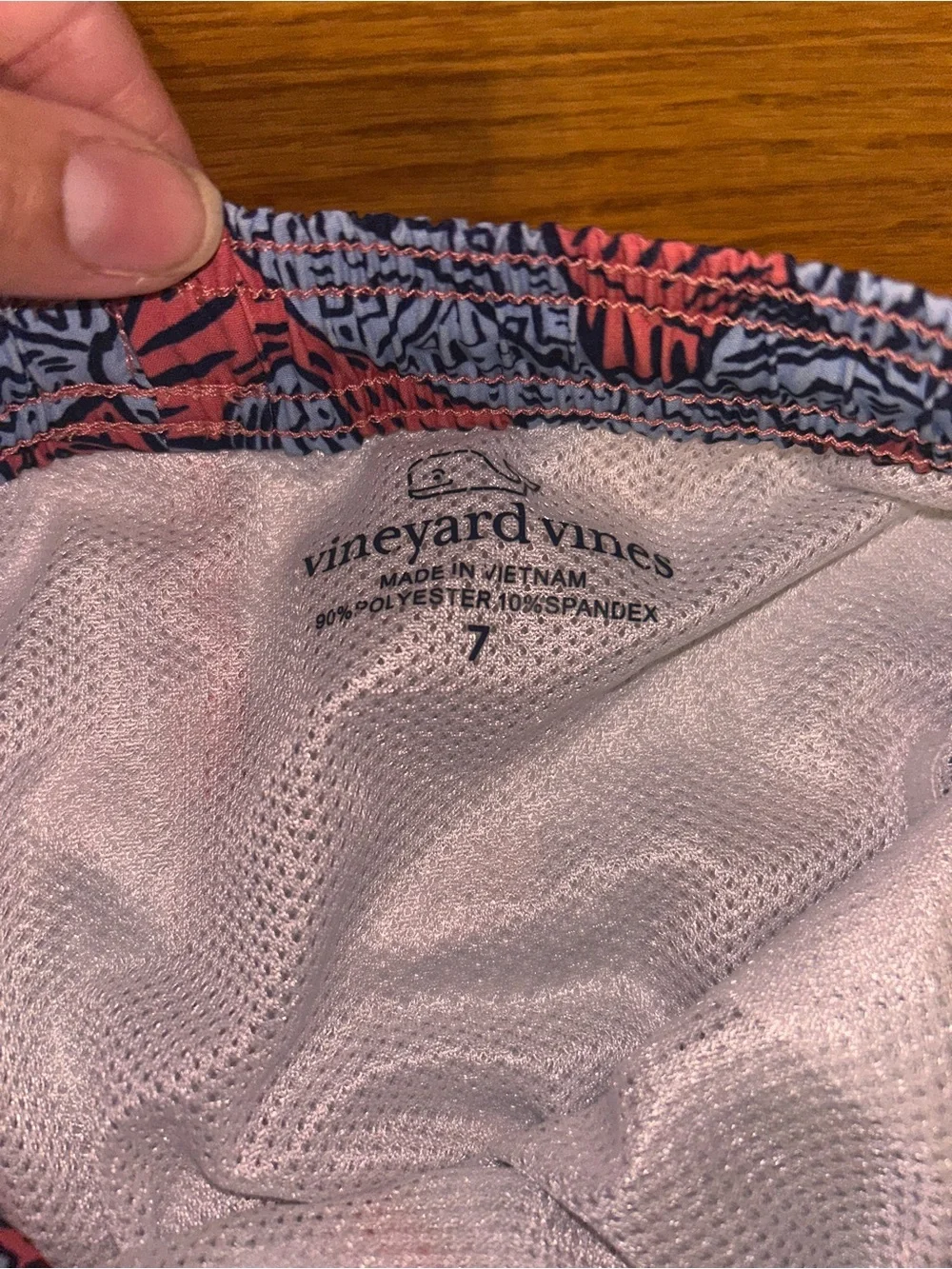 Boys Vineyard Vines Coral Fish Print Swim Shorts